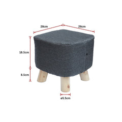 Fabric Ottoman Foot Stool Rest Pouffe Footstool Wood Storage Padded Seat - ozily