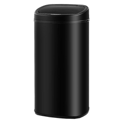 68L Motion Sensor Bin Automatic Stainless Steel Kitchen Rubbish Trash - Black - ozily