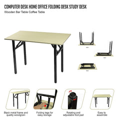 Computer Desk Home Office Folding Desk Study Desk Wooden Bar Table Coffee Table - ozily