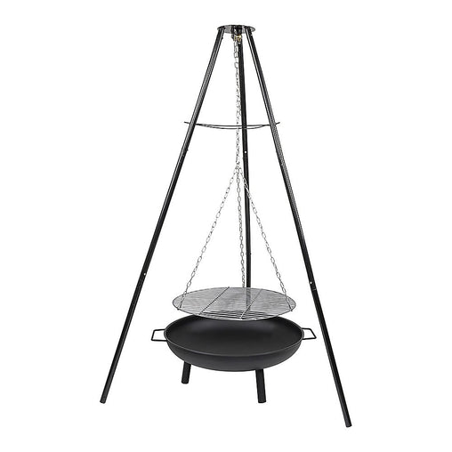 Tripod Garden Fire Pit BBQ Barbecue Cast Iron & Steel Fire Pit Bowl Round - ozily