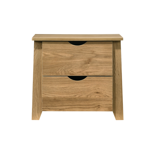 Mica Wooden Bedside Table with 2 Drawers - ozily