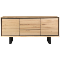 Aconite Buffet Table 180cm 2 Door 3 Drawer Solid Messmate Timber Wood - Natural Furniture > Living Room V315-VOD-OHIO-02 Online Furniture