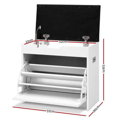 Adjustable 3 Tier Storage Cupboard - White - ozily