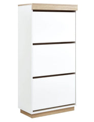 Aiden Coastal White Oak Small Shoe Cabinet Furniture > Living Room V80-CPA-SSC0836-WOK Online Furniture