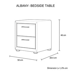 Albany Bedside Table Furniture > Bedroom V43-BST-ALBYBL Online Furniture