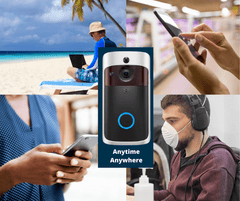 All in One - WIFI Wireless Smart Doorbell with indoor bell 1080P HD WIFI Security Camera Two Way Audio - ozily