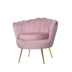 Armchair Lounge Chair Accent Armchairs Retro Single Sofa Velvet Pink - ozily