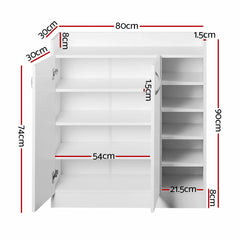 Artiss 2 Doors Shoe Cabinet Storage Cupboard - White Home & Garden > Storage FURNI-SHOE-21-WH-AB Online Furniture