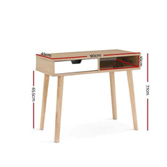 Artiss 2 Drawer Wood Computer Desk - ozily