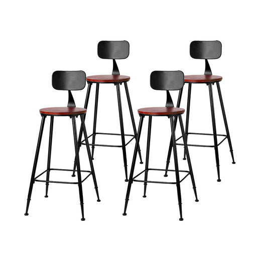 Artiss 4x Vintage Industrial Bar Stool Retro Barstools Dining Chairs Kitchen Furniture > Bar Stools & Chairs LC-BAR-CHR-ALEX-WALX4 Online Furniture