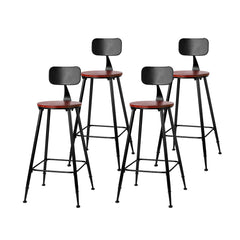 Artiss 4x Vintage Industrial Bar Stool Retro Barstools Dining Chairs Kitchen Furniture > Bar Stools & Chairs LC-BAR-CHR-ALEX-WALX4 Online Furniture