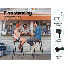 Artiss 4x Vintage Industrial Bar Stool Retro Barstools Dining Chairs Kitchen Furniture > Bar Stools & Chairs LC-BAR-CHR-ALEX-WALX4 Online Furniture