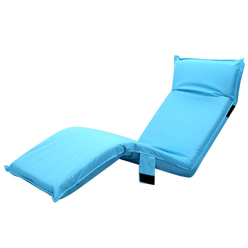 Artiss Adjustable Beach Sun Pool Lounger - Blue - ozily