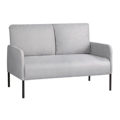 Artiss Armchair 2-Seater Sofa Accent Chair Loveseat Grey Linen Fabric Metal Leg Furniture > Bar Stools & Chairs UPHO-B-ARM08-2S-FB-GY Online Furniture