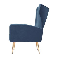 Artiss Armchair Lounge Accent Chairs Armchairs Chair Velvet Sofa Navy Blue Seat Furniture > Living Room UPHO-C-ARM-8035-NA Online Furniture