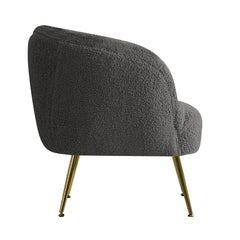 Artiss Armchair Lounge Chair Accent Chairs Arm Armchairs Sherpa Boucle Charcoal Furniture > Living Room UPHO-C-ARM-6020-CH Online Furniture