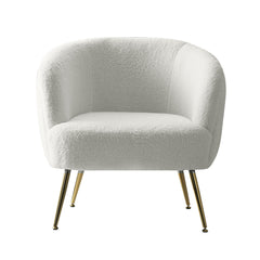 Artiss Armchair Lounge Chair Accent Chairs Armchairs Sherpa Boucle Sofa White Furniture > Living Room UPHO-C-ARM-6020-WH Online Furniture