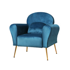 Artiss Armchair Lounge Chair Accent Chairs Armchairs Sofa Navy Velvet Cushion Furniture > Living Room UPHO-C-ARM-8026-NA Online Furniture