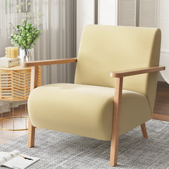 Artiss Armchair Velvet Yellow Olie Furniture > Bar Stools & Chairs UPHO-B-ARM07-VEL-YE Online Furniture