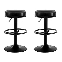 Artiss Bar Stools Kitchen Stool Black Barstool Furniture > Bar Stools & Chairs BA-TW-T7009-CB-BKX2 Online Furniture