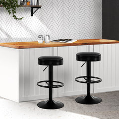 Artiss Bar Stools Kitchen Stool Black Barstool Furniture > Bar Stools & Chairs BA-TW-T7009-CB-BKX2 Online Furniture