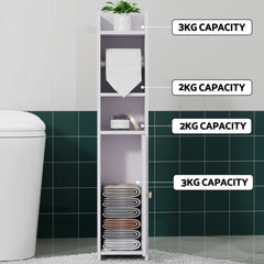 Artiss Bathroom Cabinet Toilet Roll Holder Tissue Organizer 3 Tier Floor Cabinet Furniture > Bathroom DIY-BATH-LVD01-WH Online Furniture