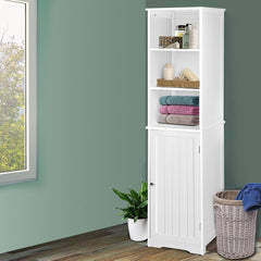 Artiss Bathroom Tallboy Furniture Toilet Storage Cabinet Laundry Cupboard Tall - ozily