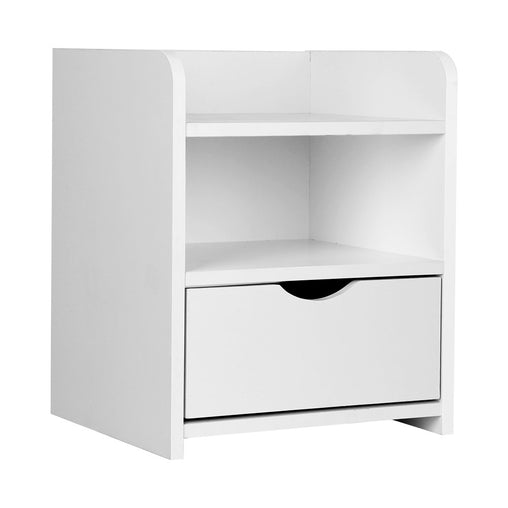 Artiss Bedside Table Drawer - White Furniture > Bedroom FURNI-C-BS-TOGO-WH Online Furniture