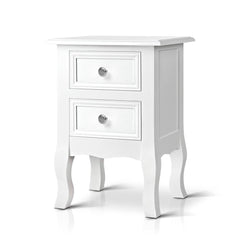 Artiss Bedside Tables Drawers Side Table French Storage Cabinet Nightstand Lamp Furniture > Bedroom DRESS-TAB-BS-WH Online Furniture