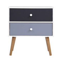 Artiss Bedside Tables Drawers Side Table Nightstand Lamp Side Storage Cabinet Furniture > Living Room FURNI-E-SCAN-BS03-WHBK Online Furniture