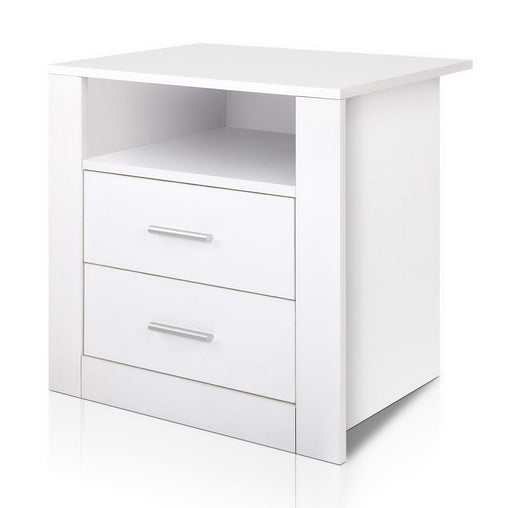 Artiss Bedside Tables Drawers Storage Cabinet Drawers Side Table White Furniture > Living Room FURNI-SIDE-SHELF-WH Online Furniture