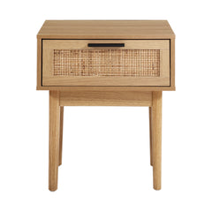 Artiss Bedside Tables Table 1 Drawer Storage Cabinet Rattan Wood Nightstand Furniture > Bedroom FURNI-E-RAT-BS-WD Online Furniture