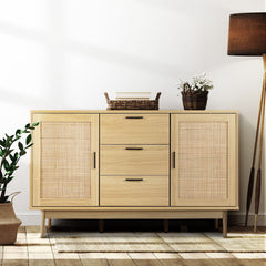 Artiss Buffet Sideboard Rattan Furniture Cabinet Storage Hallway Table Kitchen Furniture > Living Room FURNI-E-RAT-SID-3D-WD-AB Online Furniture