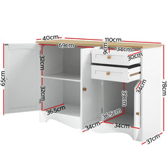 Artiss Buffet Sideboard Storage Cabinet Kitchen Cupboard Drawer Table Hallway - ozily