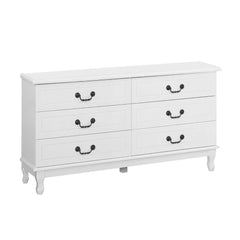 Artiss Chest of Drawers Dresser Table Lowboy Storage Cabinet White KUBI Bedroom - ozily