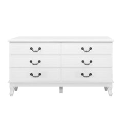 Artiss Chest of Drawers Dresser Table Lowboy Storage Cabinet White KUBI Bedroom - ozily