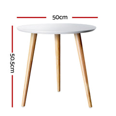 Artiss Coffee Table Round Side End Tables Bedside Furniture Wooden Scandinavian Furniture > Living Room FURNI-COFI338-TAB Online Furniture