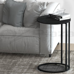 Artiss Coffee Table Side Table Laptop Desk Bedside Sofa Wooden Table Metal Frame Furniture > Living Room FURNI-G-IND-COF-01-BK Online Furniture