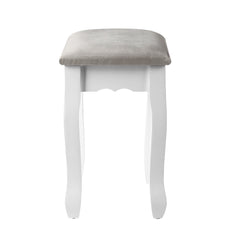 Artiss Dressing Table Stool Makeup Chair Bedroom Vanity Velvet Fabric Grey Furniture > Bar Stools & Chairs DRESS-D-STOOL-GY Online Furniture