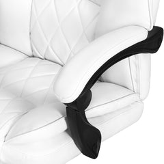 Artiss Executive Office Chair Leather Footrest White Furniture > Bar Stools & Chairs OCHAIR-G-1051-FT-WH Online Furniture