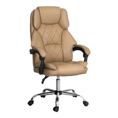 Artiss Executive Office Chair Leather Recliner Espresso Furniture > Bar Stools & Chairs OCHAIR-G-1051-BR Online Furniture