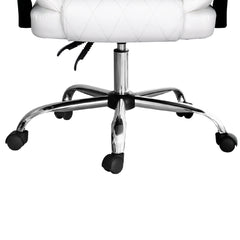 Artiss Executive Office Chair Leather Recliner White Furniture > Bar Stools & Chairs OCHAIR-G-1051-WH Online Furniture