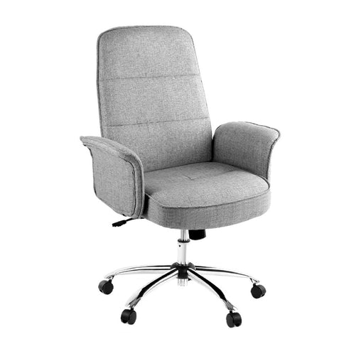 Artiss Fabric Office Chair Grey Furniture > Bar Stools & Chairs OCHAIR-1225-GY Online Furniture