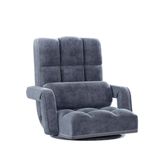 Artiss Floor Lounge Sofa Bed Swivel Charcoal Furniture > Living Room FLOOR-0163-VEL-CH Online Furniture