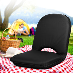 Artiss Foldable Beach Sun Picnic Seat - Black - ozily