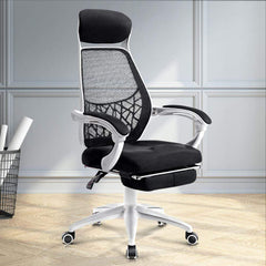 Artiss Gaming Office Chair Computer Desk Chair Home Work Study White - ozily