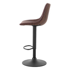 Artiss Kitchen Bar Stools Gas Lift Stool Chairs Swivel Barstools Vintage Fabric Furniture > Bar Stools & Chairs BA-K-0224-BRX2 Online Furniture
