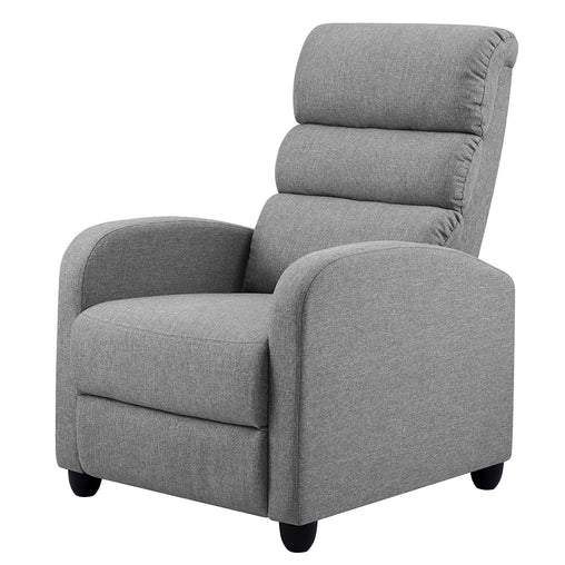 Artiss Luxury Recliner Chair Chairs Lounge Armchair Sofa Fabric Cover Grey Furniture > Living Room RECLINER-A4-LIN-GY Online Furniture