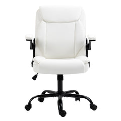 Artiss Office Chair Leather Computer Executive Chairs Gaming Study Desk White Furniture > Office OCHAIR-G-7023-WH Online Furniture