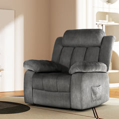 Artiss Recliner Chair Electric Massage Chair Velvet Lounge Sofa Heated Grey Furniture > Living Room RECLINER-A13-VEL-GY Online Furniture